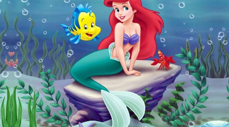 Little Mermaid story illustration – Lyria eating sea biscuits under the sea