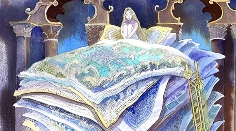 Prince and Princess in a castle scene – Princess and the Pea story