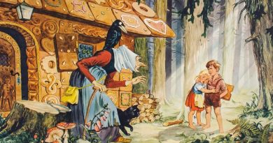 Hansel and Gretel short story scene in dark enchanted forest