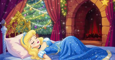 Sleeping Beauty love story princess awakening from enchanted sleep
