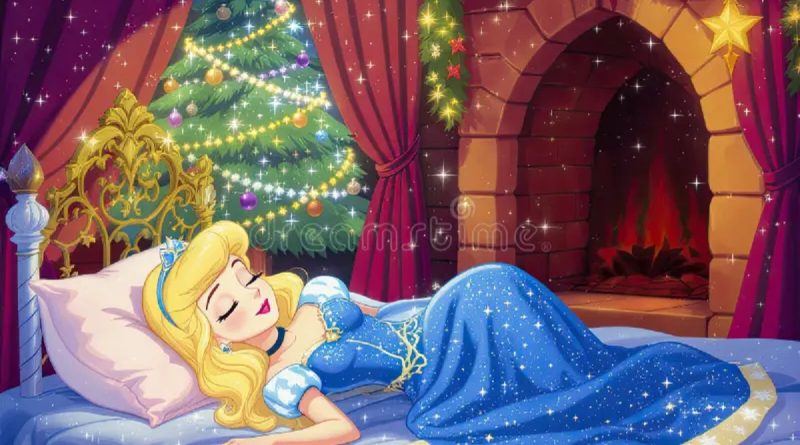 Sleeping Beauty love story princess awakening from enchanted sleep